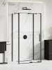 NEW TRENDY Kabina przyścienna SMART BLACK 130x90x200 EXK-4184